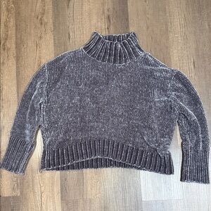 Chelsea & Theodore Charcoal Turtleneck Sweater